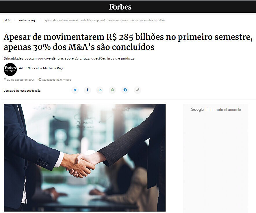 Apesar de movimentarem R$ 285 bilhes no primeiro semestre, apenas 30% dos M&As so concludos